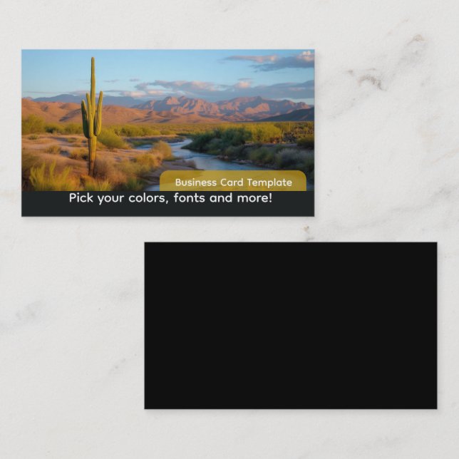 Sahuaro Wüste Landschaft Südwesten Visitenkarte (Vorne/Hinten)