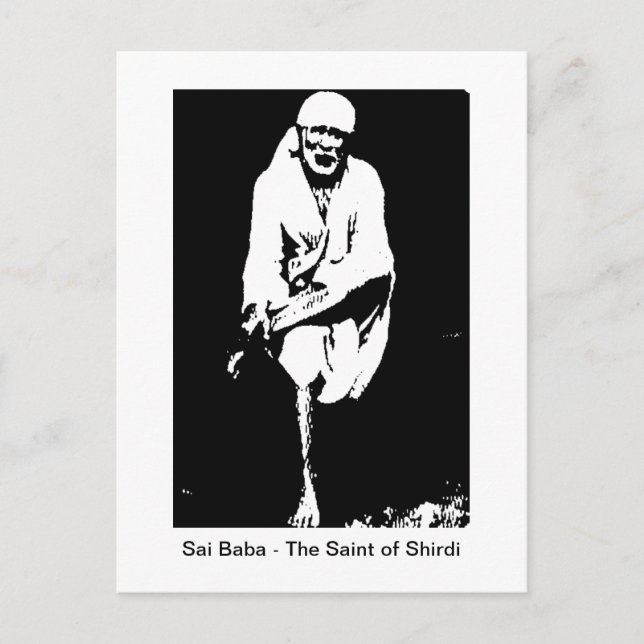 Sai Baba Saint Shirdi Postcard Postkarte (Vorderseite)