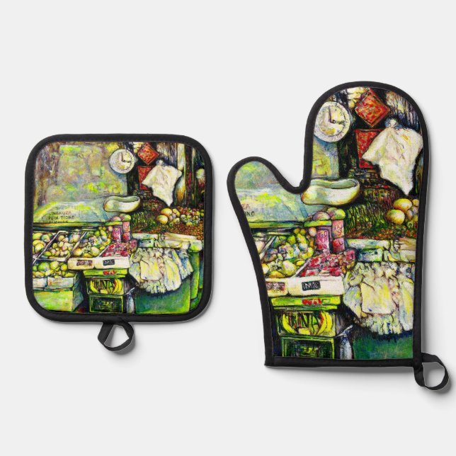 Said, um die gesamte Idee einzubringen Ofenhandschuh & Topflappen-Set (Vorderseite)