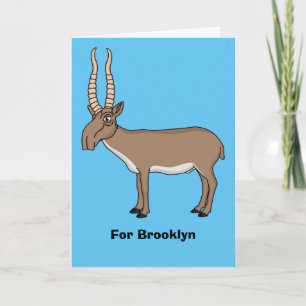 Saiga antelope Cartoon Illustration Karte