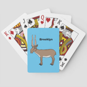 Saiga antelope Cartoon Illustration Spielkarten