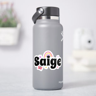 Saige Name süßes Design Aufkleber