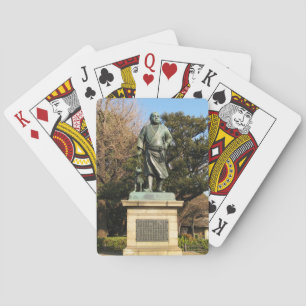 Saigo Takamori (The Last Samurai) & Hunde Statue Spielkarten