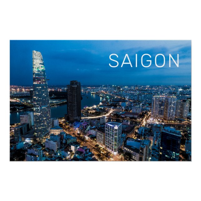 Saigon (Ho Chi Minh City) HCMC Vietnam Holiday Poster (Vorderseite)