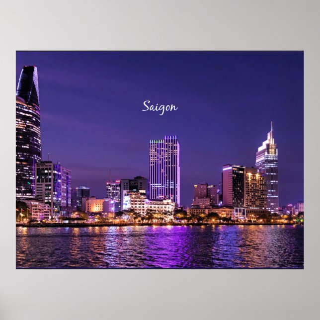 Saigon in der Nacht Poster (Vorne)