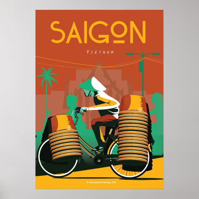 Saigon Reiseplakat vietnam Poster (Vorne)