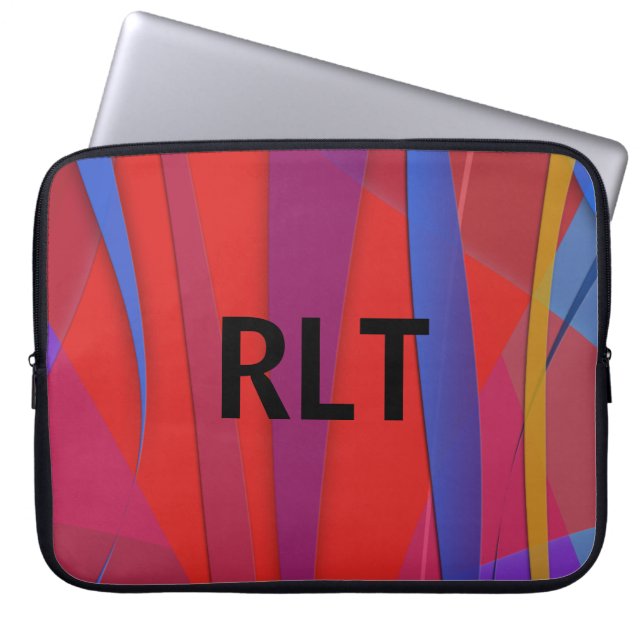 Sail Away Mit Monogramm Laptopschutzhülle (Vorderseite)