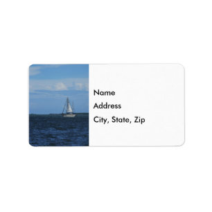 Sail Away Painterly Address Labels Adressaufkleber