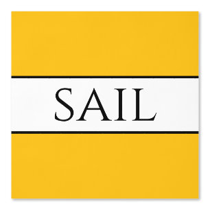 SAIL Fun Hellgelbes Orange Schwarz-weiße Streifen Tapete