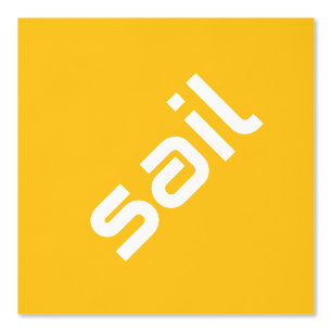 SAIL Moderner weißer Text Gelb Orange Hintergrund Tapete