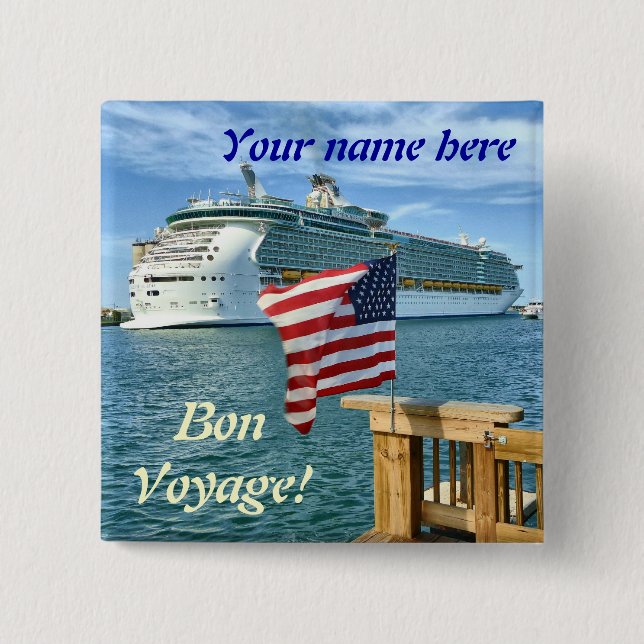 Sailaway Reise-Namen-Button-Knopf Button (Vorderseite)