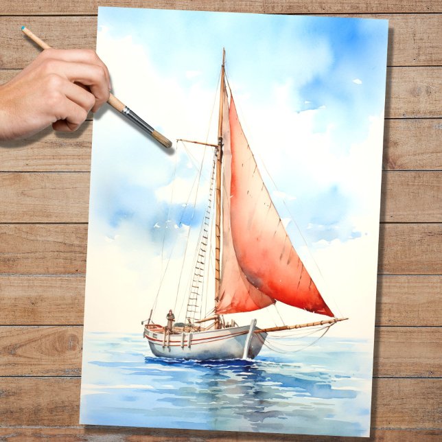 Sailboat 1 Dekoupage Seidenpapier (Von Creator hochgeladen)