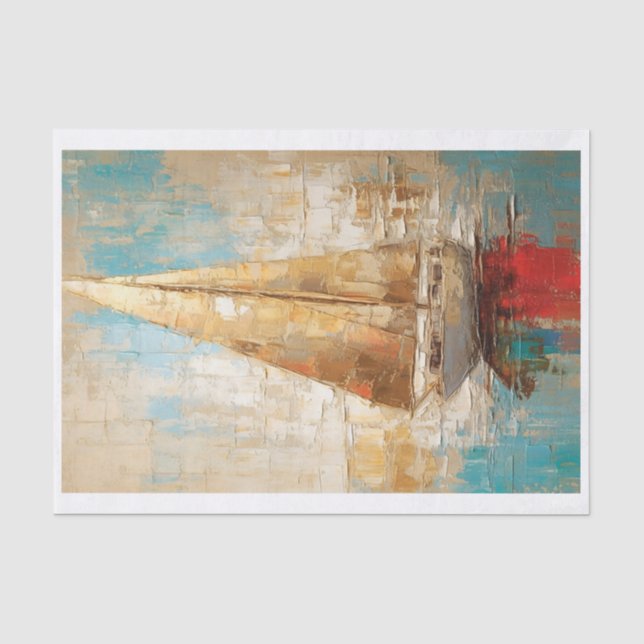 Sailboat #2 Dekoupage Tissue Paper Seidenpapier (Vorderseite)