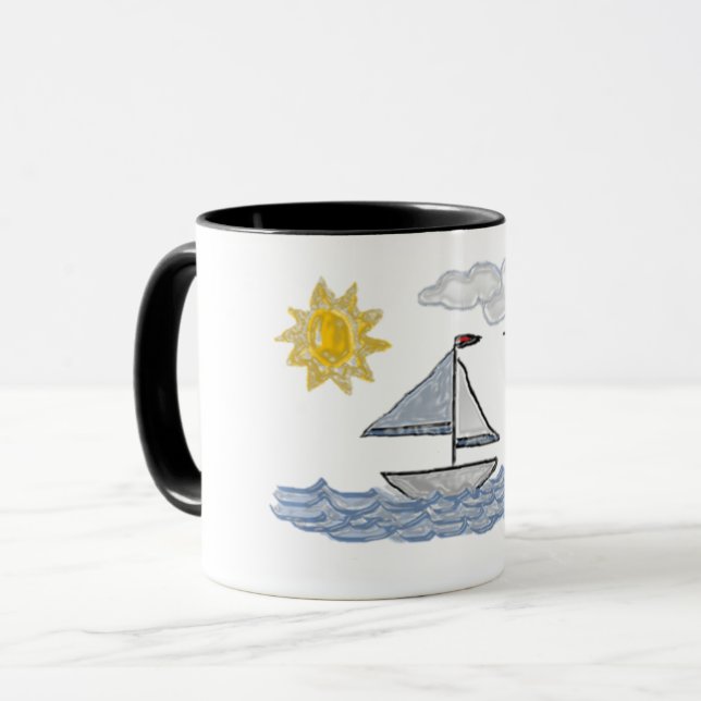 Sailboat 3D Tasse (Vorderseite Links)