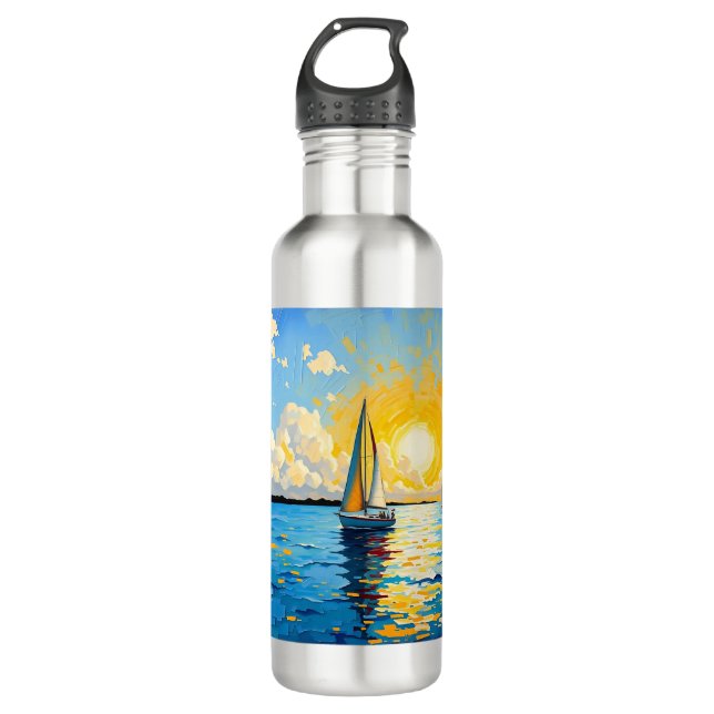 Sailboat at Sunset Edelstahlflasche (Vorderseite)