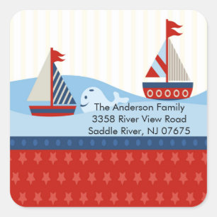 Sailboat Baby ShowSquare Aufkleber