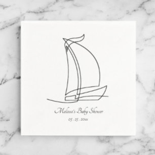 Sailboat Beach Thema Baby Dusche Napkin Serviette