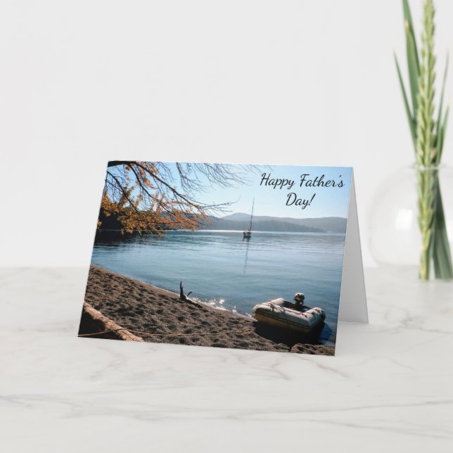 Sailboat Beach Vatertag Card Karte (Vorderseite)