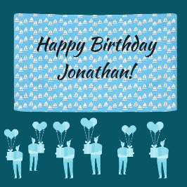 Sailboat Birthday Party Banner