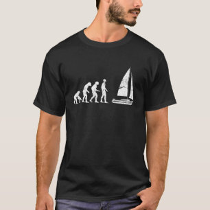 Sailboat Boater Evolution Menschenentwicklung Sege T-Shirt