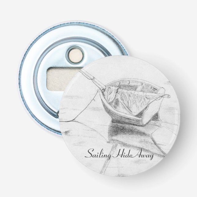Sailboat Button Flaschenöffner (Vorderseite)