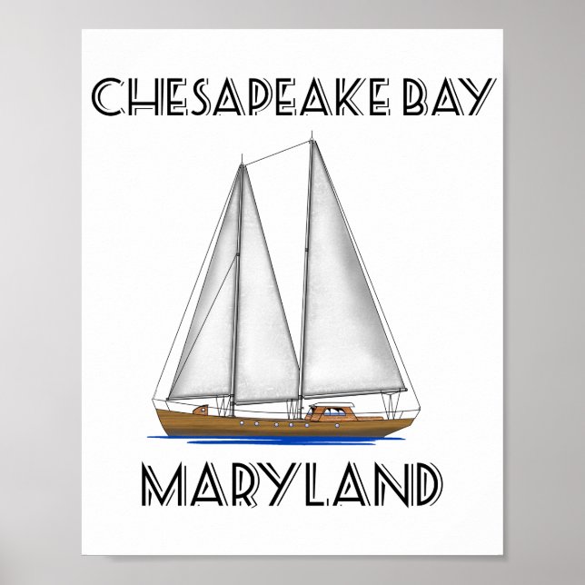 Sailboat Chesapeake Bay Maryland Poster (Vorne)