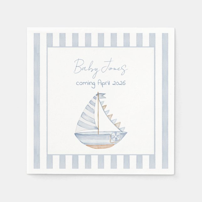 Sailboat Cocktail Napkin Serviette (Vorderseite)