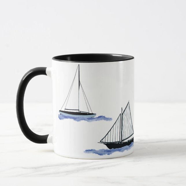 sailboat coffee cup mug (Gauche)