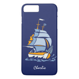 Sailboat Custom Monogram Telefons Case-Mate iPhone Hülle