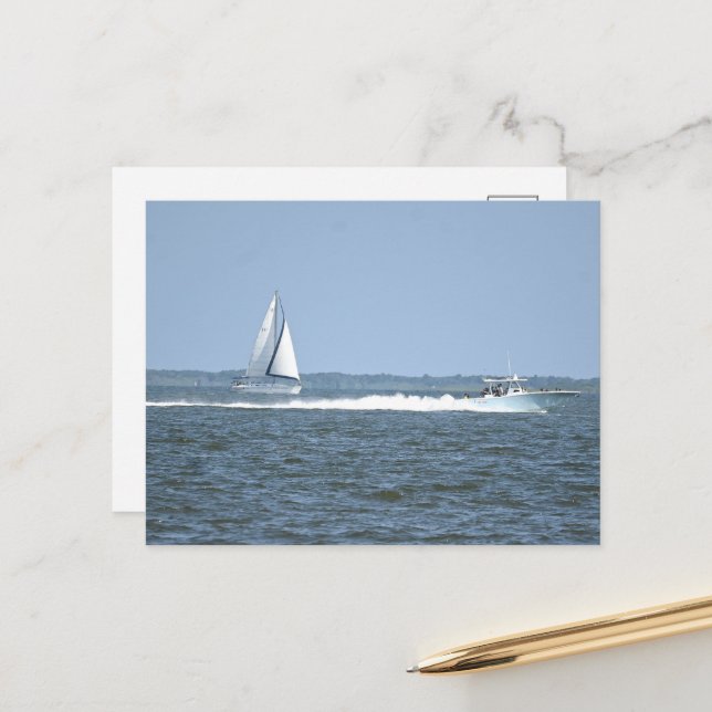 Sailboat Foto Postcard Postkarte (Vorderseite/Rückseite Beispiel)