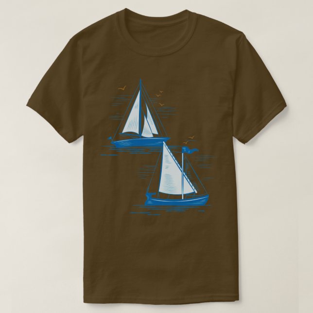 Sailboat Geschenk Hobby Sailor Skipper Segeln T-Shirt (Design vorne)
