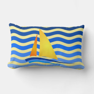 Sailboat Grafische Kissen