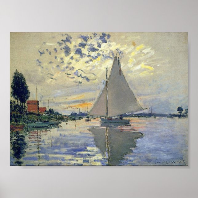 Sailboat in Le Petit-Gennevilliers Poster (Vorne)