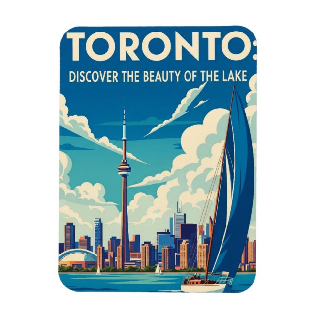 Sailboat in Toronto Canada Travel Magnet (Vertikal)