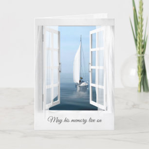 Sailboat In Window for Beileid Karte