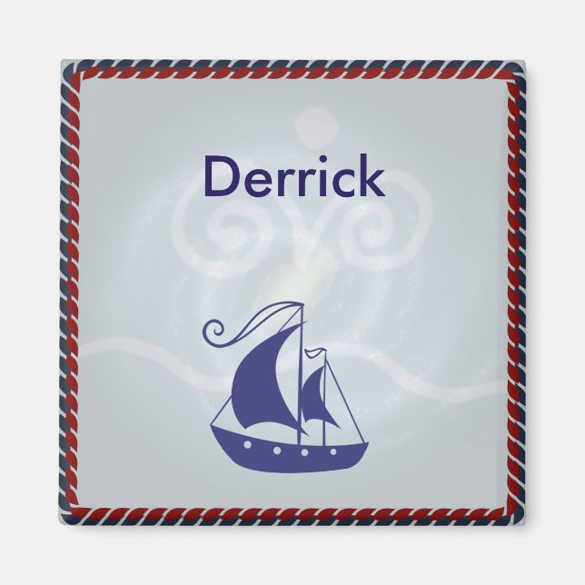 Sailboat mit Seilrahmen nach Maß Magnet (Vorne)