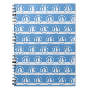 Sailboat Muster angepasste Farbe Notebook Notizblock
