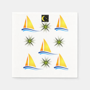 Sailboat Napkins Serviette