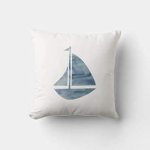 Sailboat Nautical Pillow Kissen