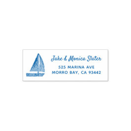 Sailboat Nautical Sailing Thema Rücksendeadresse Permastempel