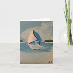 "Sailboat" Original Artwork von Nila Bronson Karte