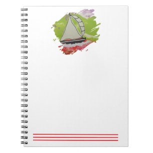Sailboat Paintstroke Notizblock