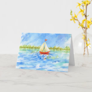 Sailboat Reflections Blank Note Grußkarte Karte