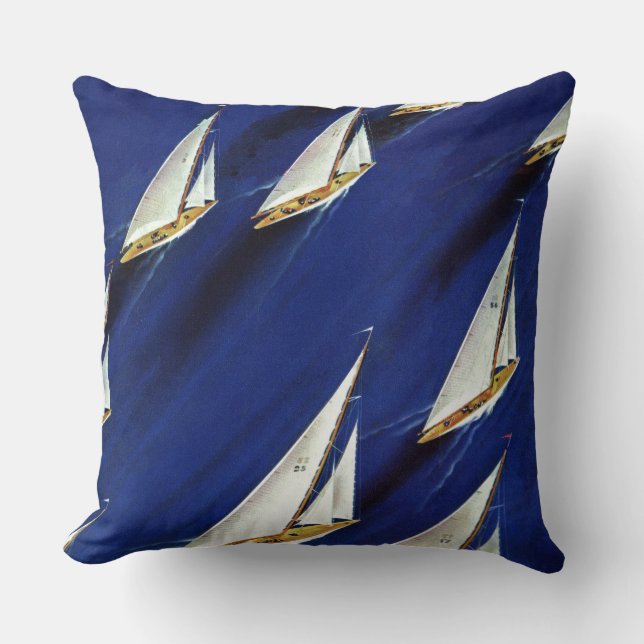 Sailboat Regatta by Ski Weld Kissen (Vorderseite)