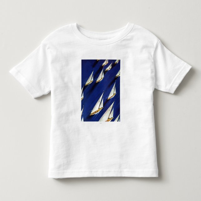 Sailboat Regatta by Ski Weld Kleinkind T-shirt (Vorderseite)