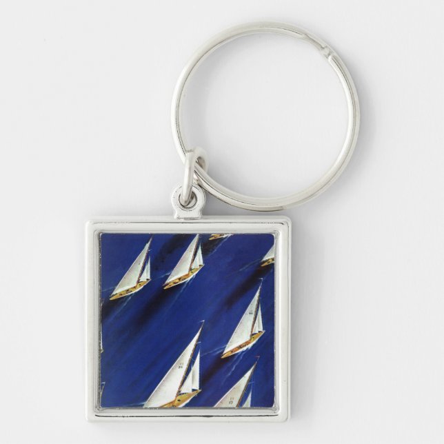 Sailboat Regatta by Ski Weld Schlüsselanhänger (Vorne)
