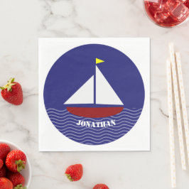 Sailboat Sailing Design Papier Napkins Serviette