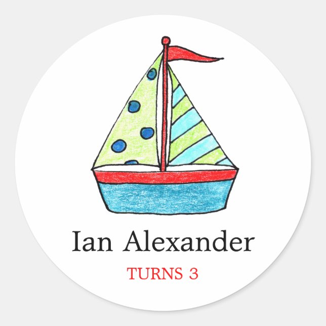 Sailboat Stickers | Tortentopfen (Vorderseite)