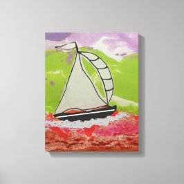 Sailboat Striping Jib Leinwanddruck
