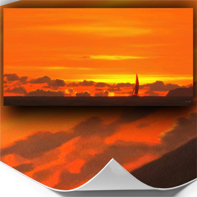 Sailboat Sunset 1300 Art Print Poster (Von Creator hochgeladen)